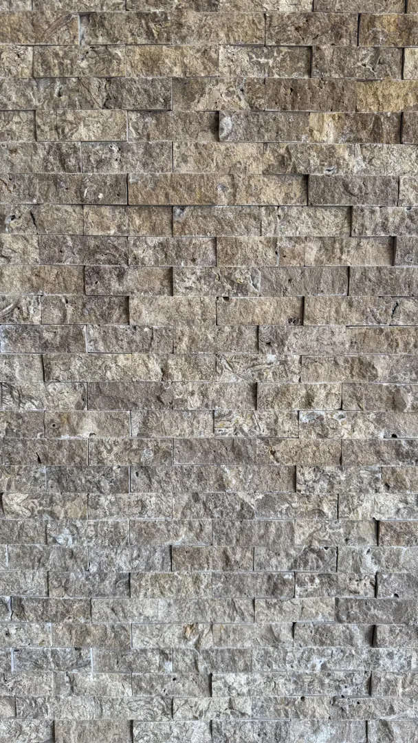 2.5 x 5 Kahve Traverten Patlatma Taş